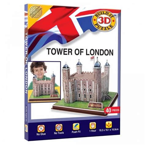 Build It 3D Puzzle Tower Of London 40 Piece Puzzle CraftyArts Co Uk