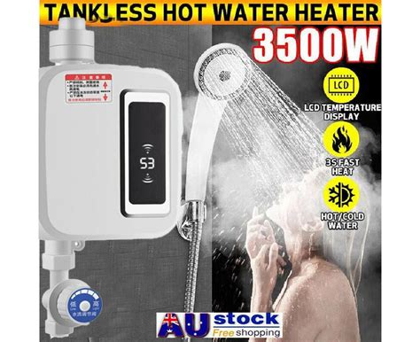 Tankless Instant Electric Hot Water Heater System Instant Hot Water Shower Heat Catch Au