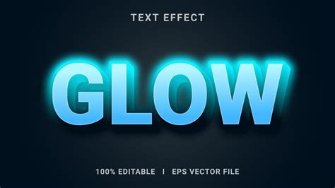 Premium Vector Glow 3d Text Effect Editable Elegant Bold Text Style