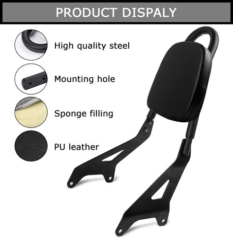 Buy Psler Motorcycle Backrest Sissy Bar Pad For Yamaha Star Xvs950 Bolt Xv950 2013 2022 Online