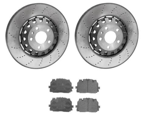 SHW OEM Front Brake Kit 375mm Drilled Disc Rotors Genuine Pads For RS5