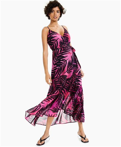 Bar Iii Printed Maxi Wrap Dress Created For Macys Macys