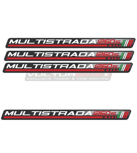 4 Adhesivos Universales De Resina 3D Ducati Multistrada 1260s