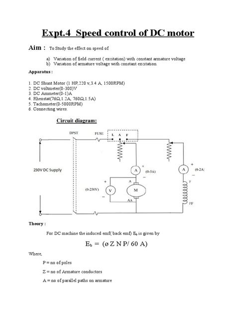 Speed Control of DC Motor | PDF | Electric Motor | Physics