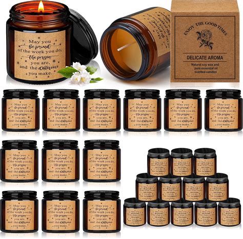 Amazon MTLEE 24 Pcs Thank You Candle Gifts 3 5 Oz Scented Soy Wax