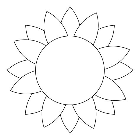 Sunflower Cut Out Template - 10 Free PDF Printables | Printablee