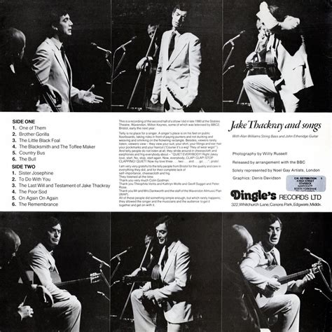 Jake Thackray And Songs Jake Thackray