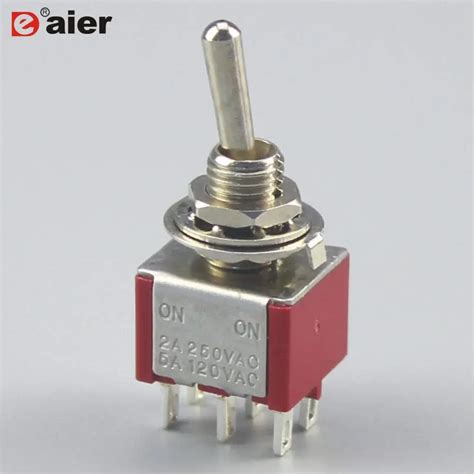 Interruptor De Palanca Mts 203 6a 125vac 3a 250vac 6pin En En Dpdt