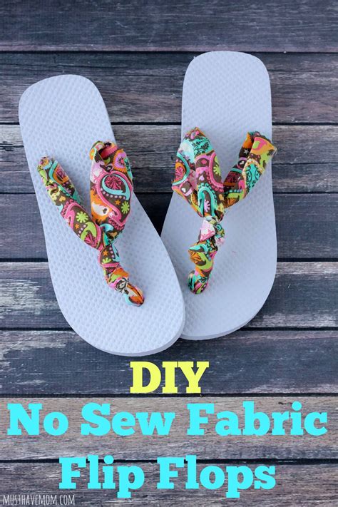 How To Make The Easiest Ever Diy No Sew Fabric Flip Flops Artofit