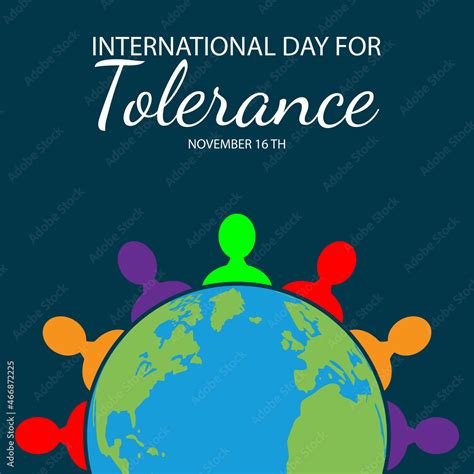 Vector illustration of International Day for Tolerance, as banner ...