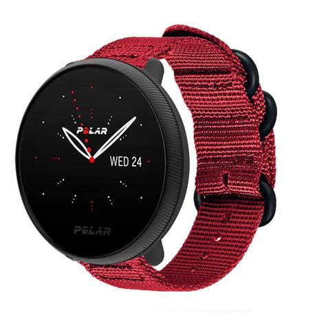 Polar Ignite Nylon Schnallenarmband Rot Smartwatcharmbaender De