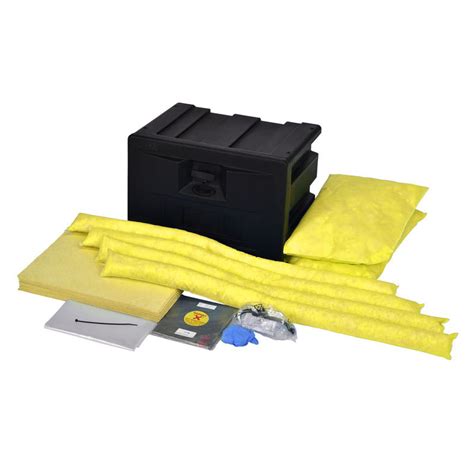 Chemical Vehicle Spill Kit 4 Black Container Absorbency 42 Litres