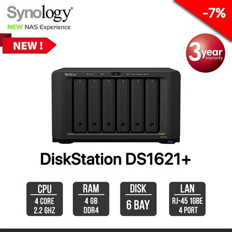 Synology DiskStation DS1621 6 Bay NAS