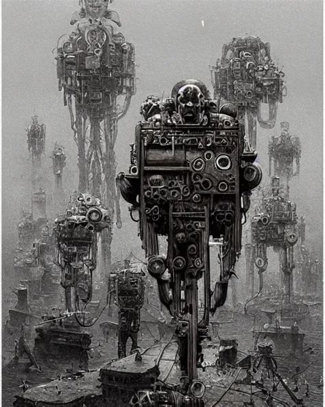 Clockwork Cyborgs Vintage Old Sepia Retrofuturism Stable Diffusion