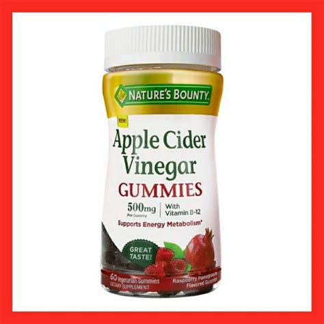 Natures Bounty Apple Cider Vinegar Gummies 60s Shopee Malaysia