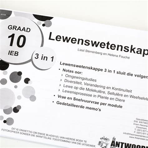 Gr Lewenswetenskappe In Ieb The Answer Series