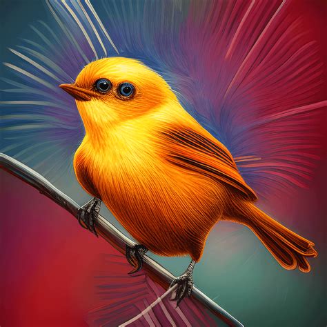 Beautiful Chirping Birds Digital Painting Illustrations · Creative Fabrica