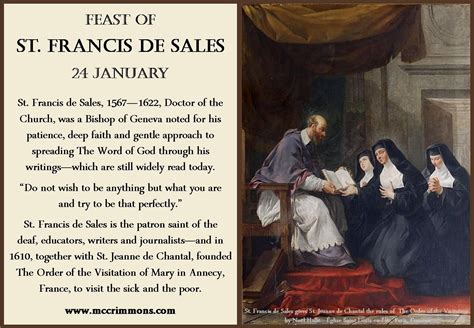 St. Francis de Sales, Feast Day 24th January | Faith | St francis de ...