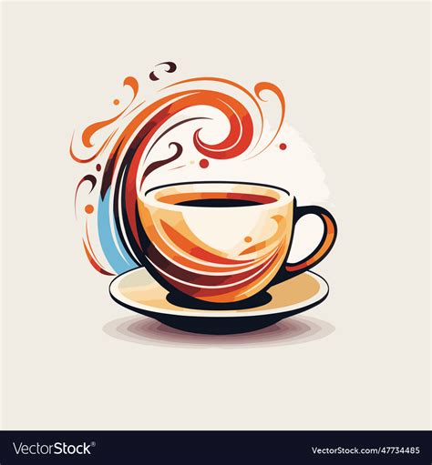 Coffee cup logo design Royalty Free Vector Image