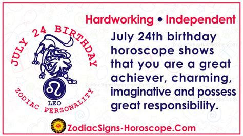 July 24 Zodiac (Leo) Horoscope Birthday Personality and Lucky Things | ZSH