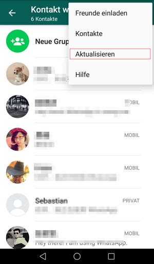 Wie Kann Man WhatsApp Kontakte Aktualisieren