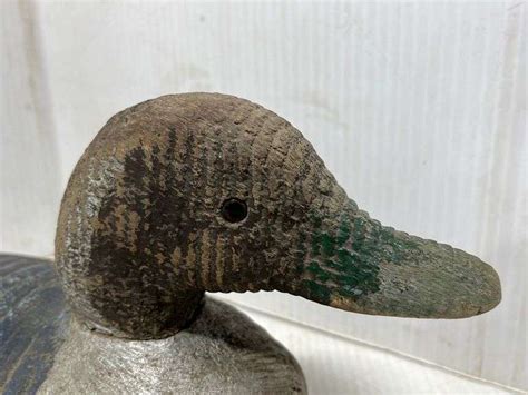 Old Wood Victor Pintail Duck Decoy With Glass Eyes Approx 17 L Albrecht Auction Service