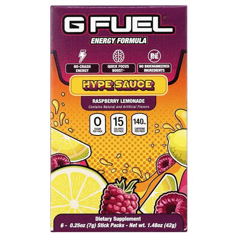 Gfuel Hypesauce Energy Powder Sticks 6pk 26oz Ubuy Chile