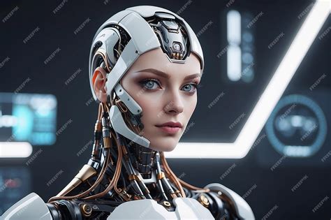 Premium Photo 3d Rendering Close Up Artificial Intelligence Robot Or