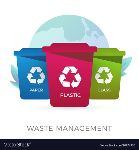 Waste management - recycling garbage sorting icon Vector Image