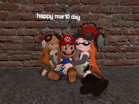 Happy Mar10 Day Mario X Meggy And Inkling Meggy By Spongebob5710 On