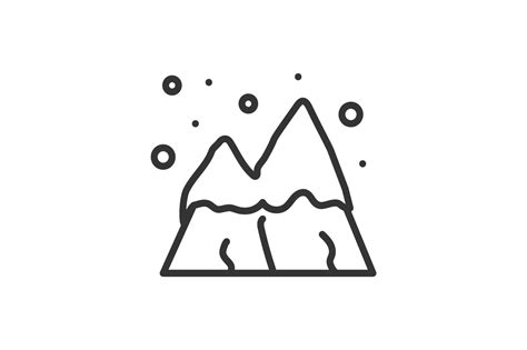 Mountain Icon - Outline Graphic by rudezstudio · Creative Fabrica