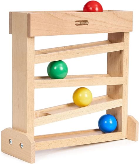 Amazon MORITECK Montessori Ball Drop Toy Wooden Ball Tracker