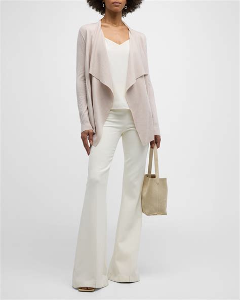 Neiman Marcus Cashmere Collection Cashmere Superfine Draped Cardigan