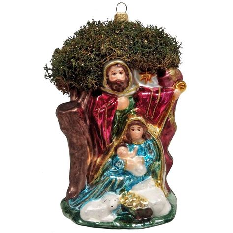 Casual Nativity Scene Glass Christmas Ornament Michaels