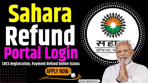 Sahara Refund Portal Login Crcs Registration And Refund Status