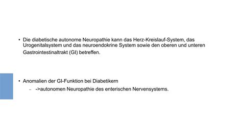 Diabetische Neuropathie Diabetes Mellitus Autonome Neuropathie Ppt