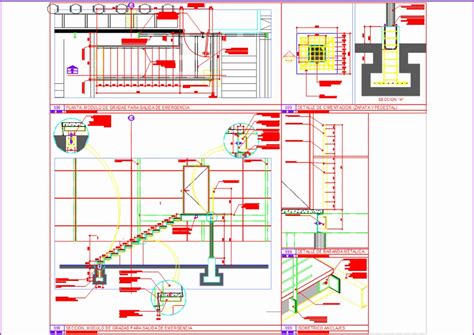 Detalle De Gradas Metalicas En Autocad Cad Kb Bibliocad