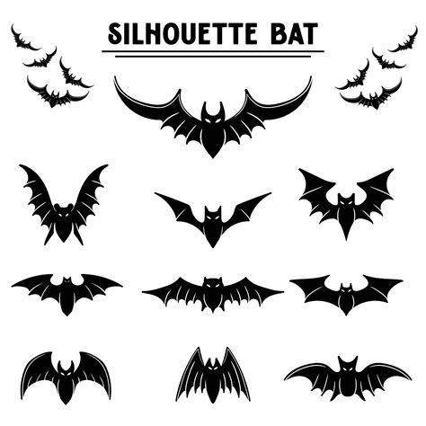 Bat silhouette element vector illustration 27160952 Vector Art at Vecteezy