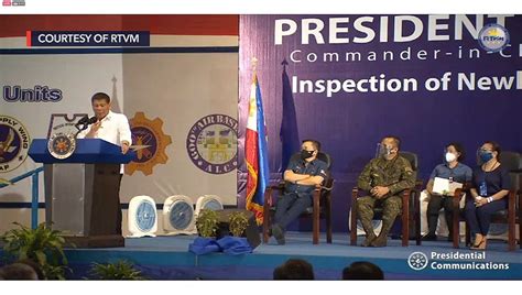 Duterte Talks To The Philippine Air Force Friday February 12 Video