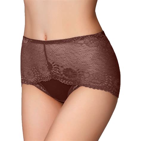 Weaiximiung Womens Fashion Lace Panties Large Size Mid Waist Belly