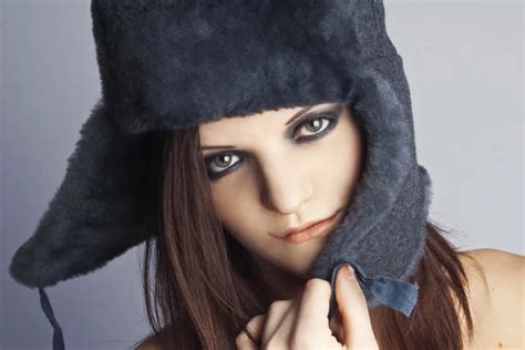 Naked Girl In Boots And A Fur Hat Stock Photo Radarani