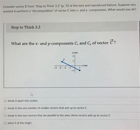 Solved Consider Vector From Stop To Think P Of Chegg