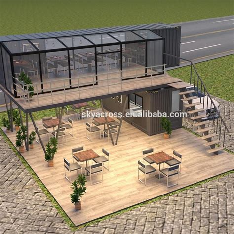 Two Story Pop Up Container Coffee Restaurant Bar Cafe Kioskbooth Use