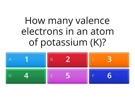 How Many Valence Electrons? - Quiz