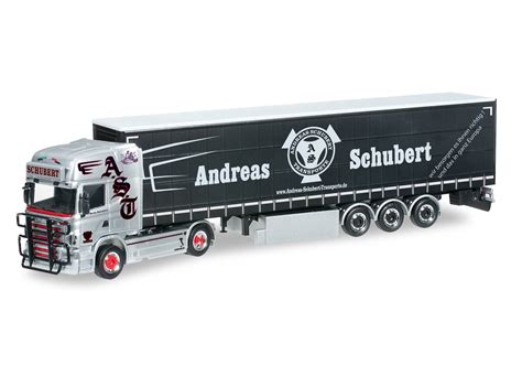 Herpa Scania R Tl Gardinenplanen Sattelzug Andreas Schubert