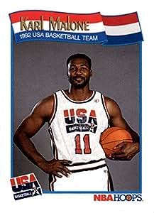 Karl Malone Basketball Card 1992 USA Dream Team 1991 Hoops 580 At