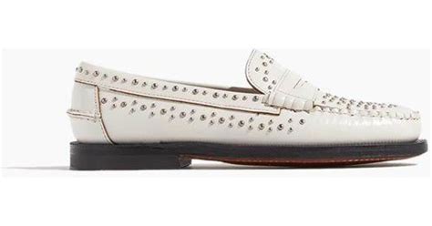 Sebago Dan Stud Loafer In White Lyst