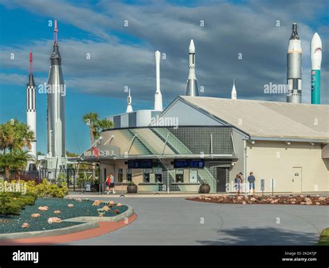 "Rocket Garden" at Kennedy Space Center Visitor Complex in Florida ...