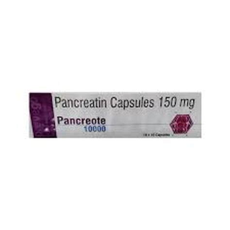 Pancreatin 150 Mg Pancreote 10000 Capsules At Rs 164 Stripe