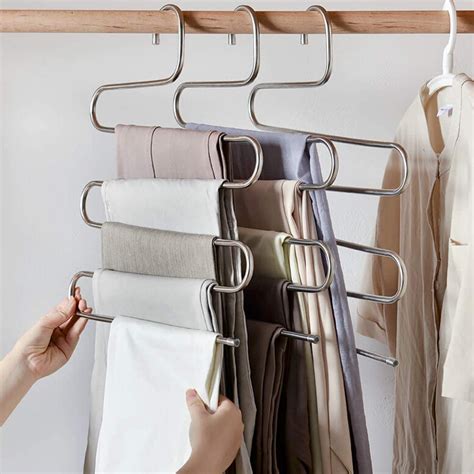 S Shape Pants Hanger Multi Layer Slack Trouser Hanger Space Saving